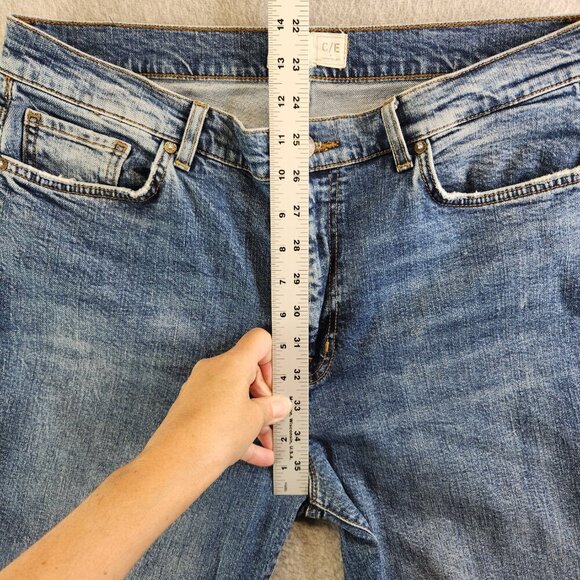 Current Elliott Jeans Womens 30 Blue High Rise Tapered Leg Whiskered Denim - Picture 11 of 15